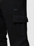 Sarouel cargo 100% coton - Noir