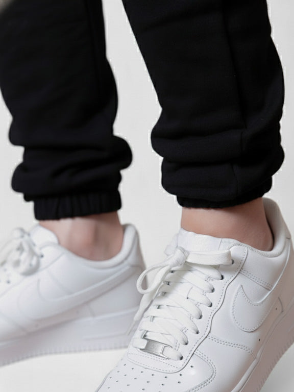 Sarouel cargo 100% coton - Noir