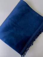 tapis de prière en velours bleu marine