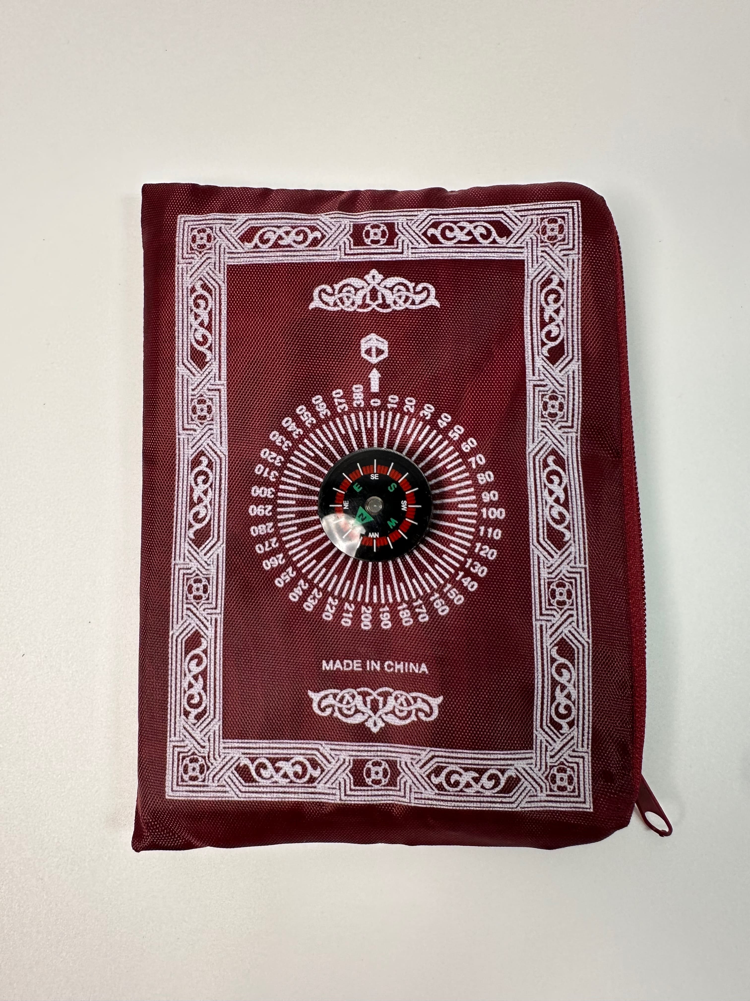 Tapis de prière de poche avec boussole