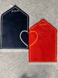 Tapis de prière couple noir rouge - Lot de 2
