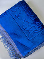 tapis de prière épais bleu marine
