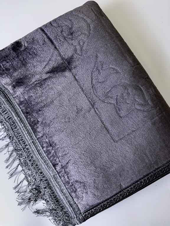 tapis de prière gris épais