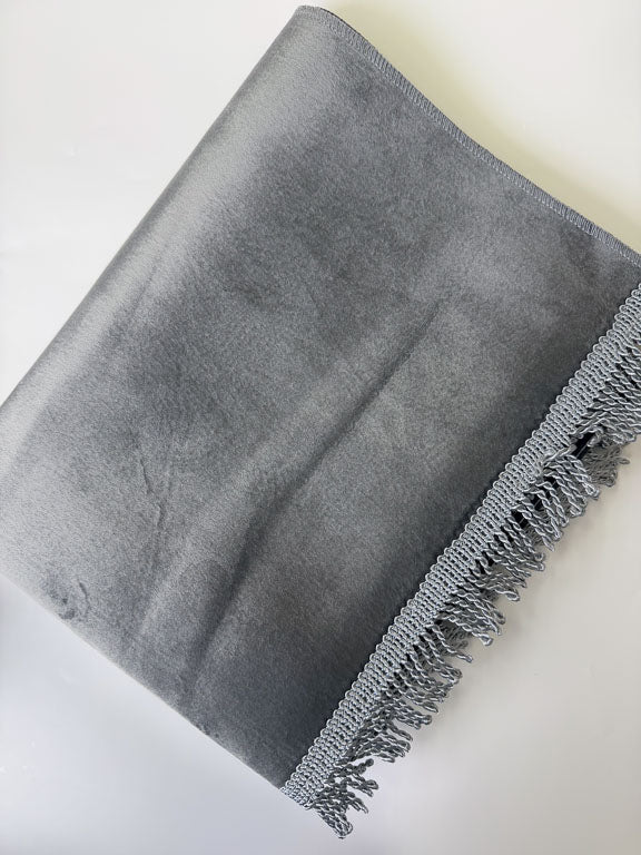 tapis de prière en velours gris