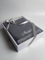 Tapis de prière premium en velours - Gris