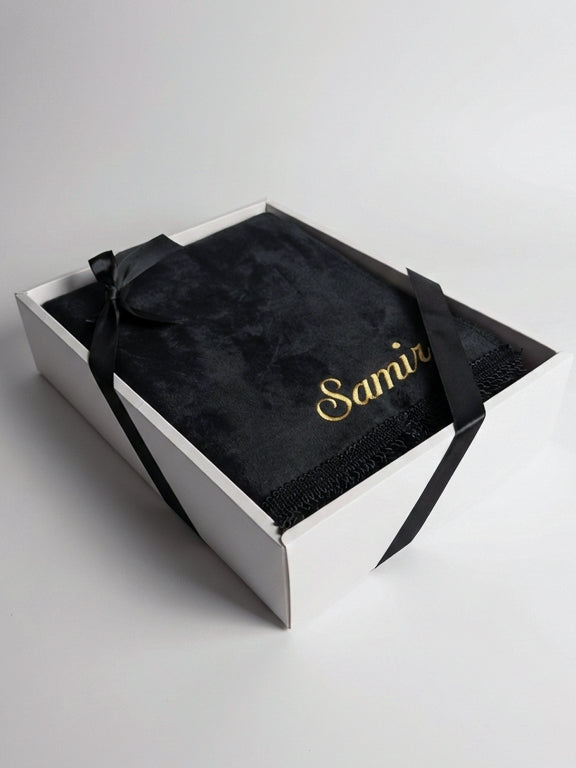 Tapis de prière premium en velours - Noir