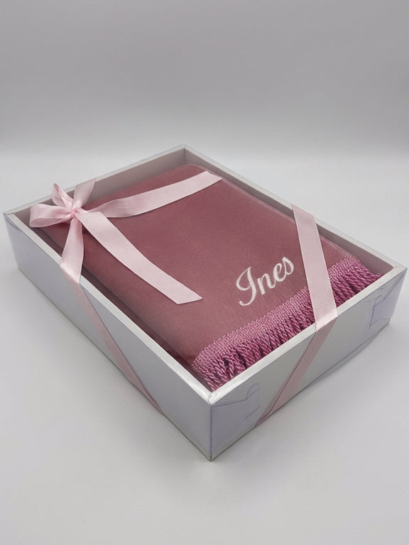 Tapis de prière premium en velours - Rose