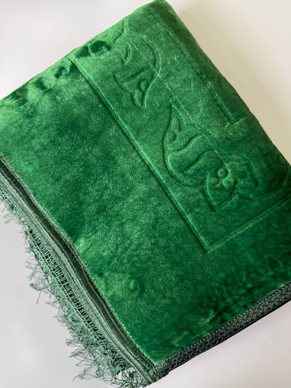tapis de prière vert épais