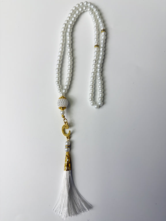 tasibh de 99 perles blanc