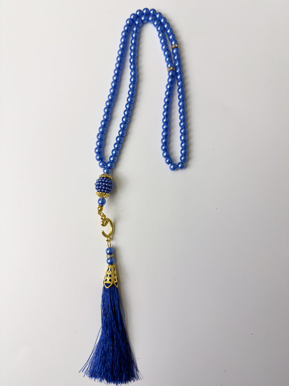 tasibh de 99 perles bleu